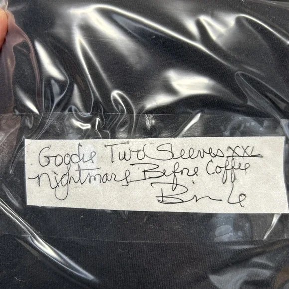 Goodie Two Sleeves Nightmare Before Coffee XXL Skeleton Black T Shirt S\S - Picture 11 of 11